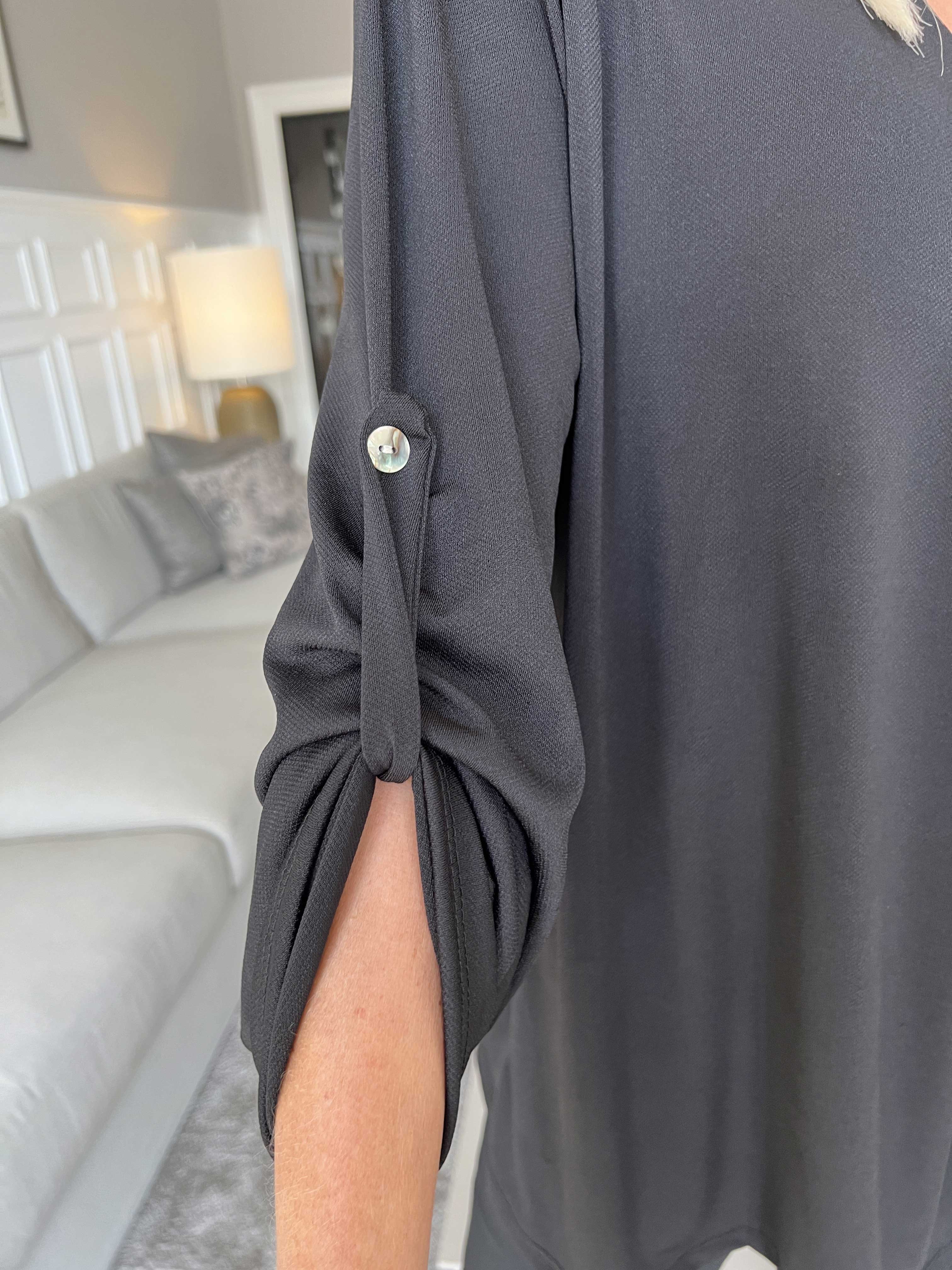 Larna - Sort tunika med v-udskæring